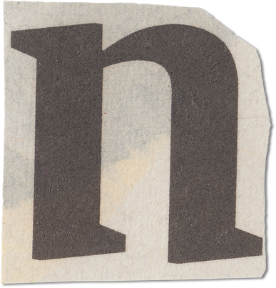 Ransom Cut Out Letter N