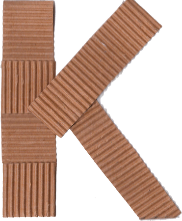 Scrap Material Cutout Letter K